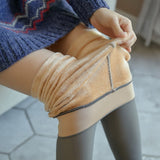 SKIN COLORED PLUSH THERMAL LEGGINGS