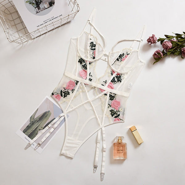 DEKORATİF İŞLEMELİ TRANSPARAN BODY - Seraphine Wishper